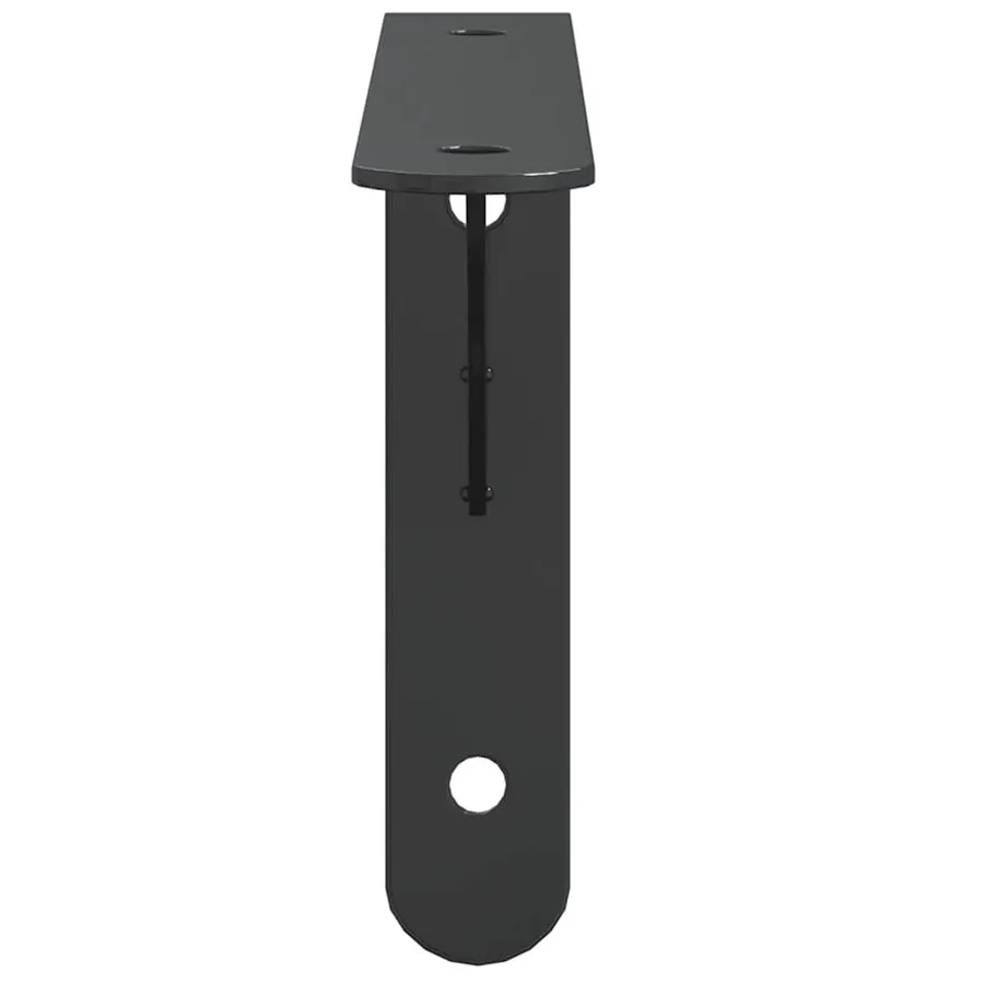 Supports d'étagères 4 pcs 20x2,5x14 cm noir acier inoxydable - 6