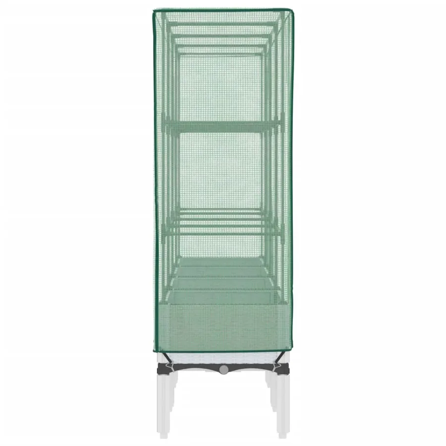 Jardinière surélevée avec housse aspect rotin 160x40x140 cm - 5