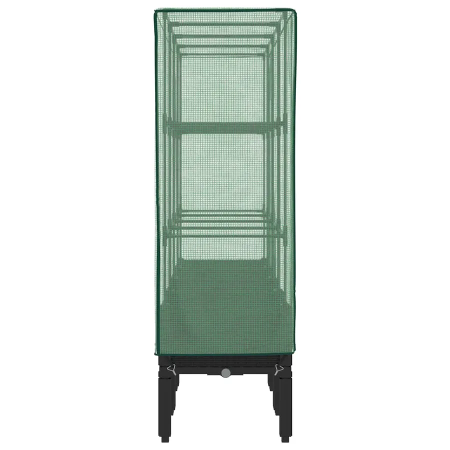Jardinière surélevée avec housse aspect rotin 160x40x140 cm - 5