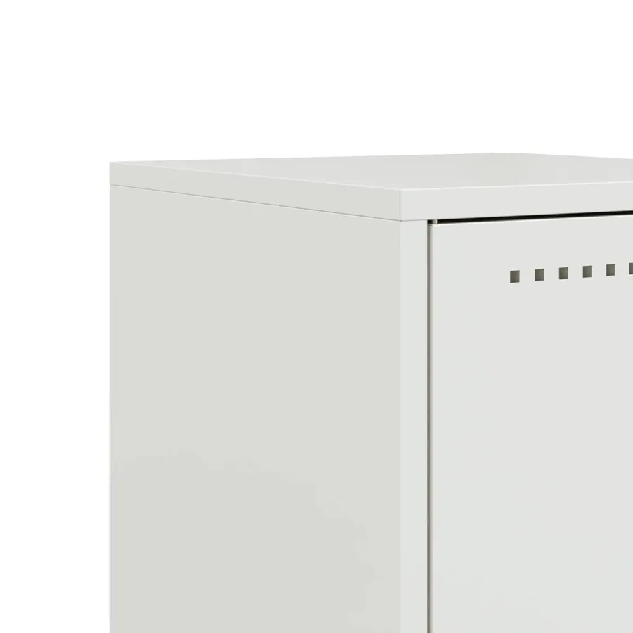 Tables de chevet 2 pcs blanc 36x39x78 cm acier - 10