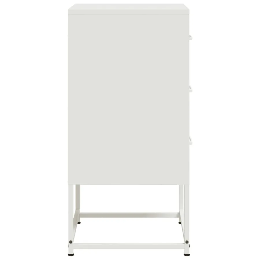 Tables de chevet 2 pcs blanc 36x39x78 cm acier - 7