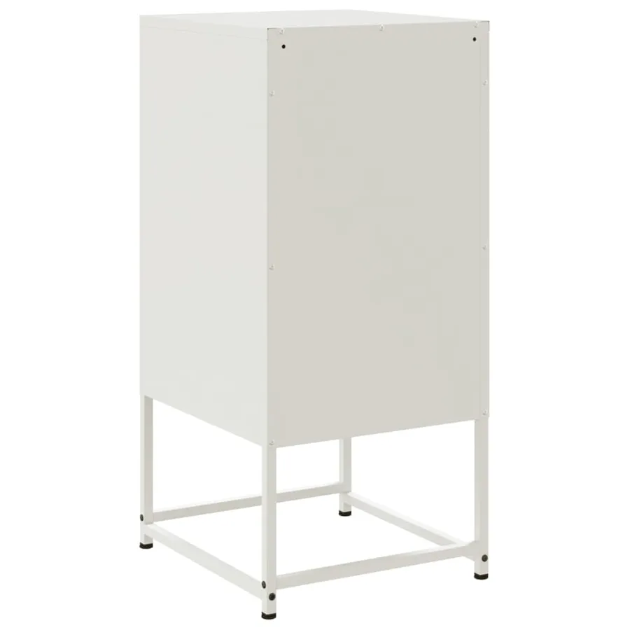 Tables de chevet 2 pcs blanc 36x39x78 cm acier - 8