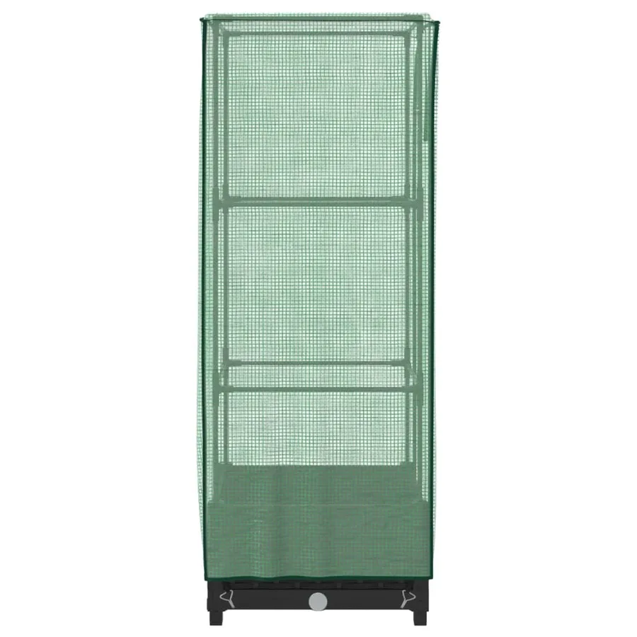 Jardinière surélevée avec housse aspect rotin 40x40x123 cm - 5