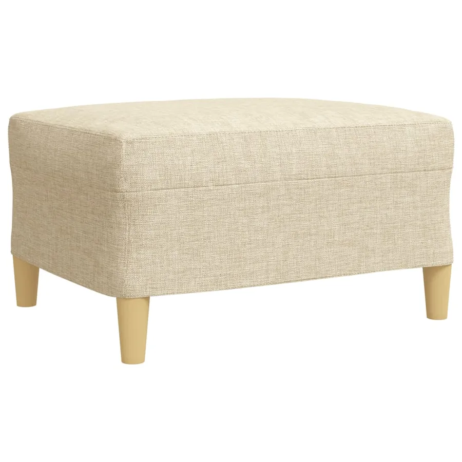 Ensemble de canapés 4 pcs avec repose-pied crème tissu - 7