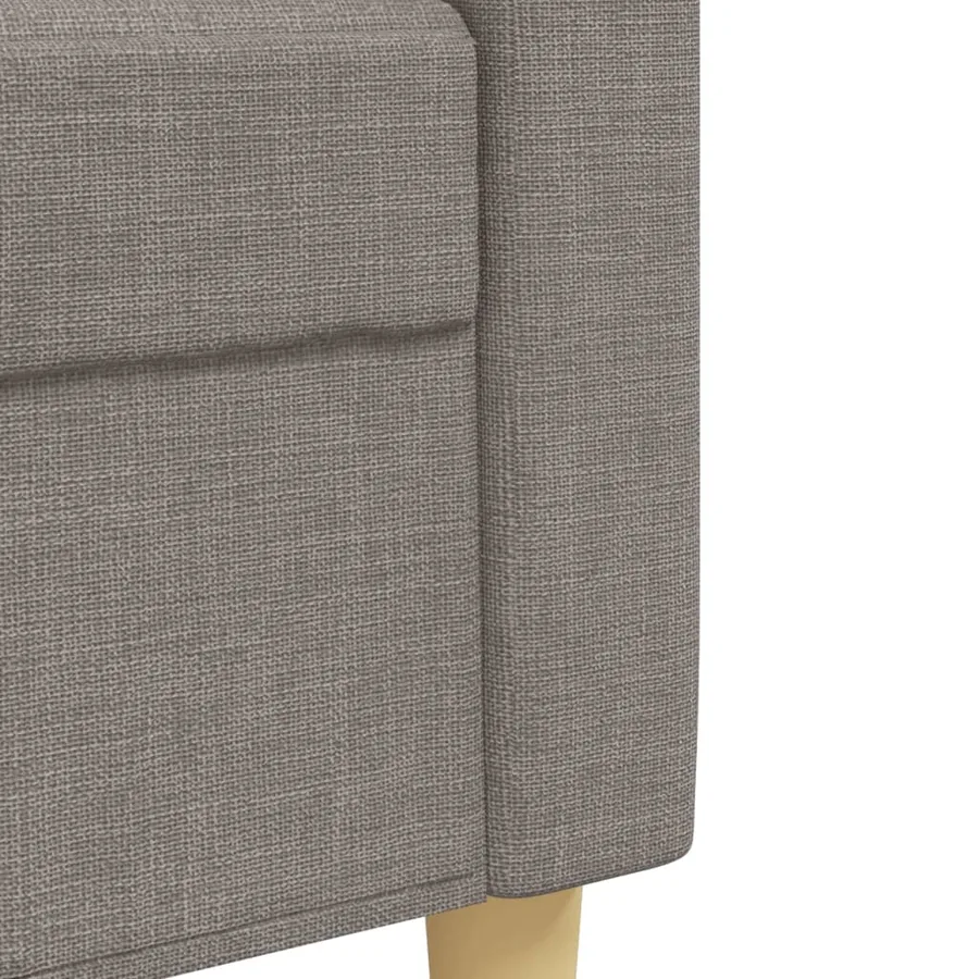 Ensemble de canapés 3 pcs avec coussins décoratifs taupe tissu - 8