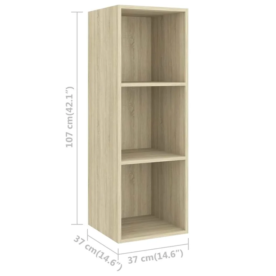 Ensemble de meubles TV 3 pcs Chêne sonoma Bois d'ingénierie - 6