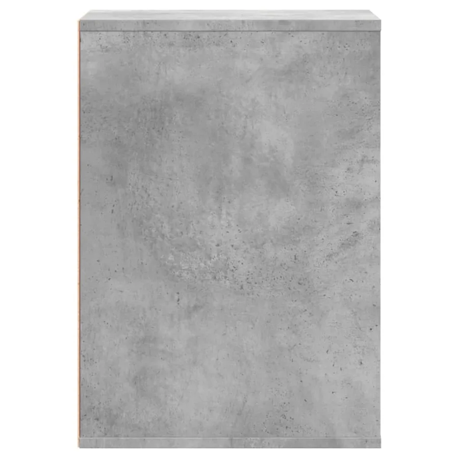 Commode d'angle gris béton 40x41x58 cm bois d'ingénierie - 7