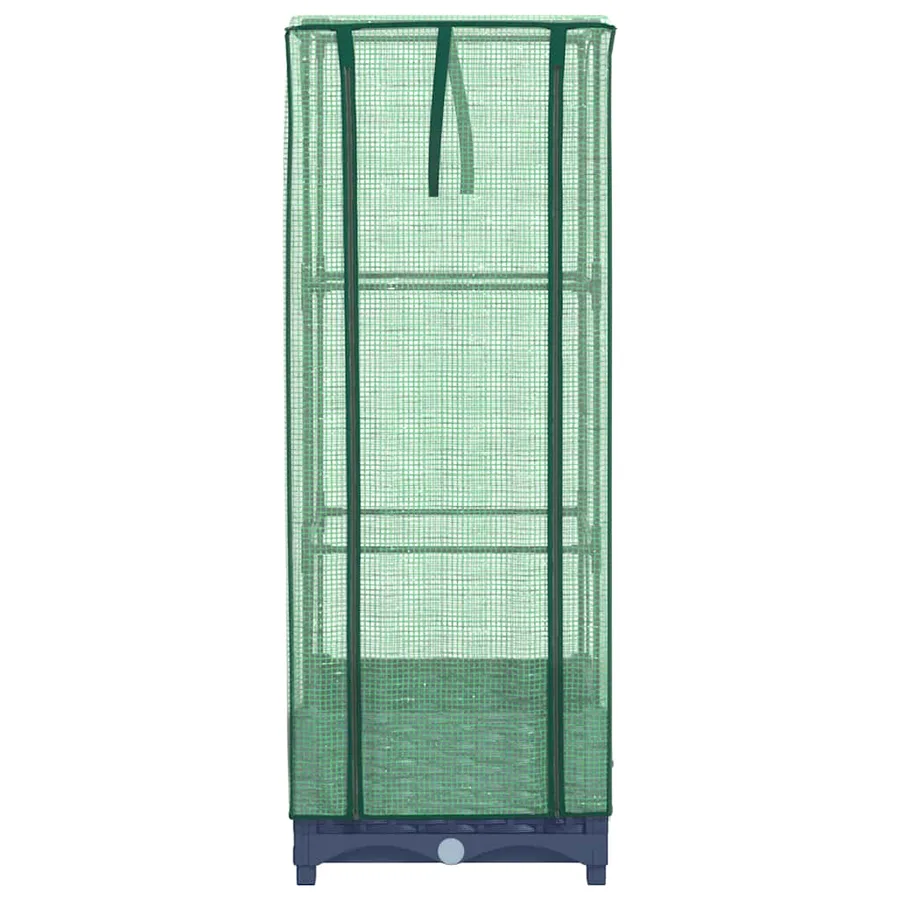 Jardinière surélevée avec housse aspect rotin 40x40x123 cm - 4