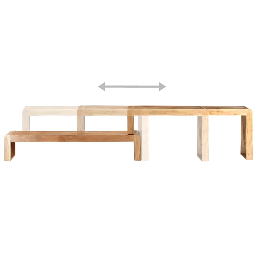 Meubles TV 2 pcs Bois d'acacia massif - 8