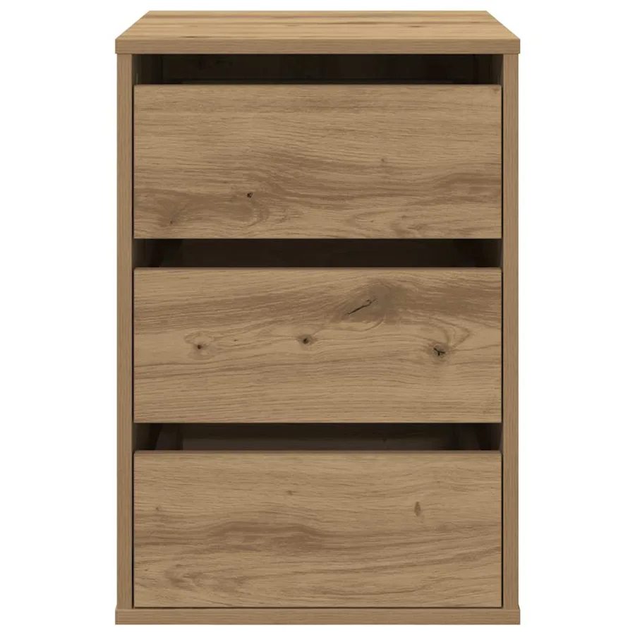 Commode d'angle chêne artisanal 40x41x58 cm bois d'ingénierie - 4