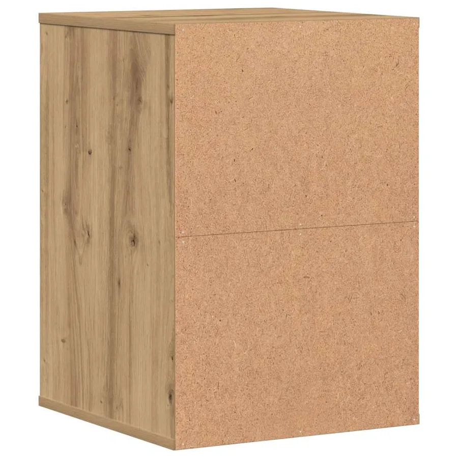 Commode d'angle chêne artisanal 40x41x58 cm bois d'ingénierie - 6