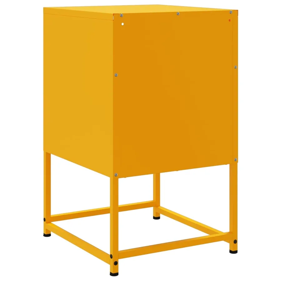 Tables de chevet 2 pcs jaune moutarde 36x39x60,5 cm acier - 8