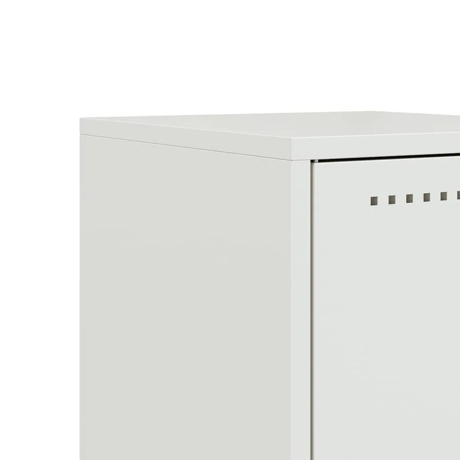 Tables de chevet 2 pcs blanc 36x39x43,5 cm acier - 11