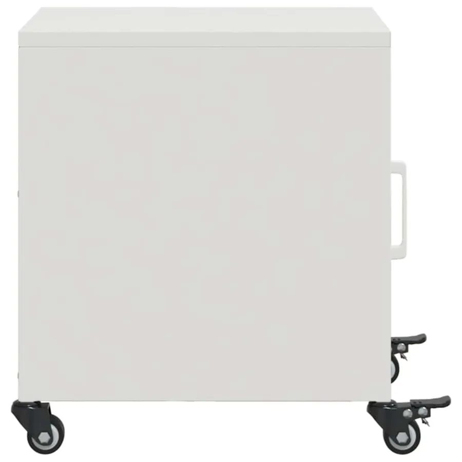 Tables de chevet 2 pcs blanc 36x39x43,5 cm acier - 7
