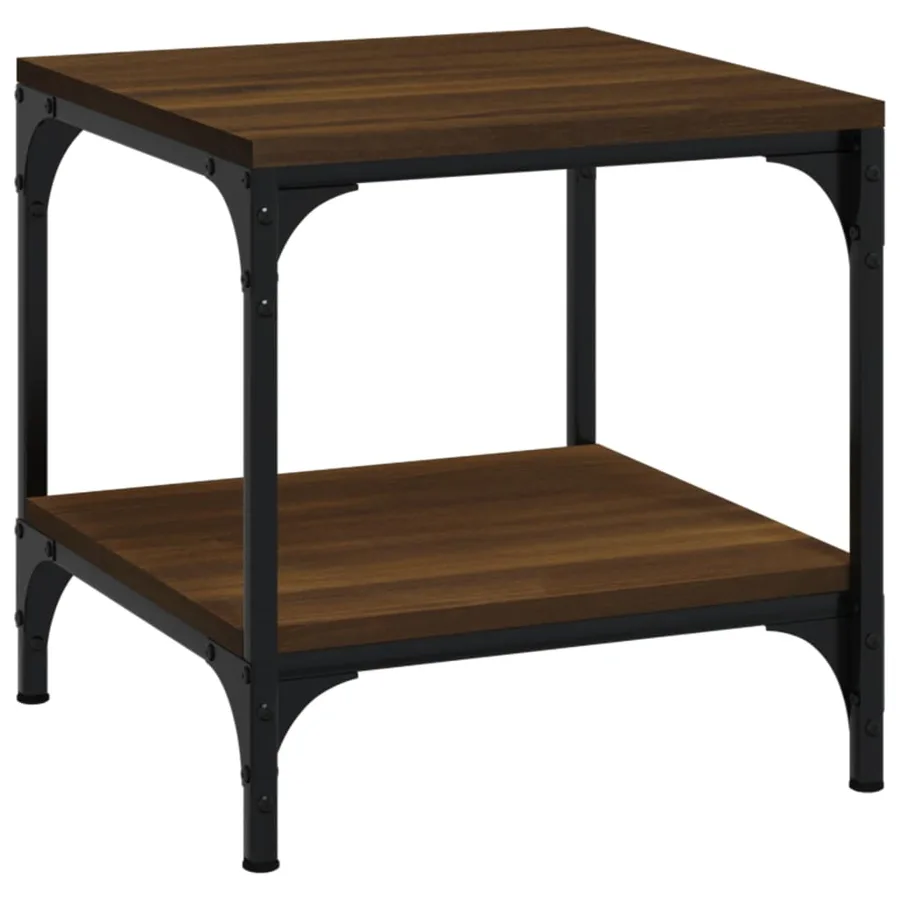 Tables d'appoint 2 pcs Chêne marron 40x40x40 cm Bois ingénierie - 5