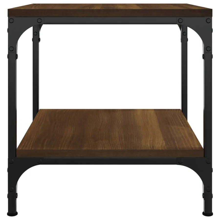 Tables d'appoint 2 pcs Chêne marron 40x40x40 cm Bois ingénierie - 7