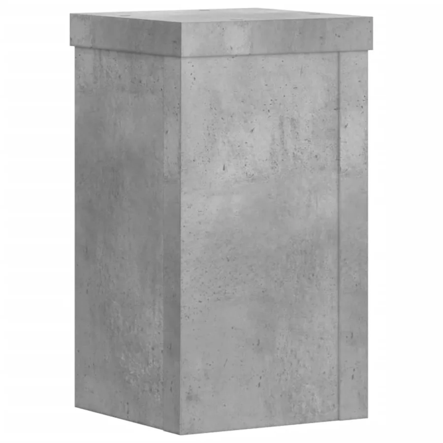 Supports pour plantes 2 pcs gris béton bois d'ingénierie - 3