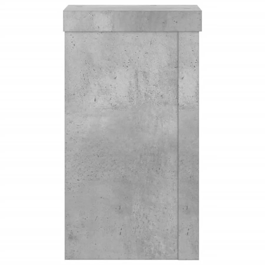 Supports pour plantes 2 pcs gris béton bois d'ingénierie - 4