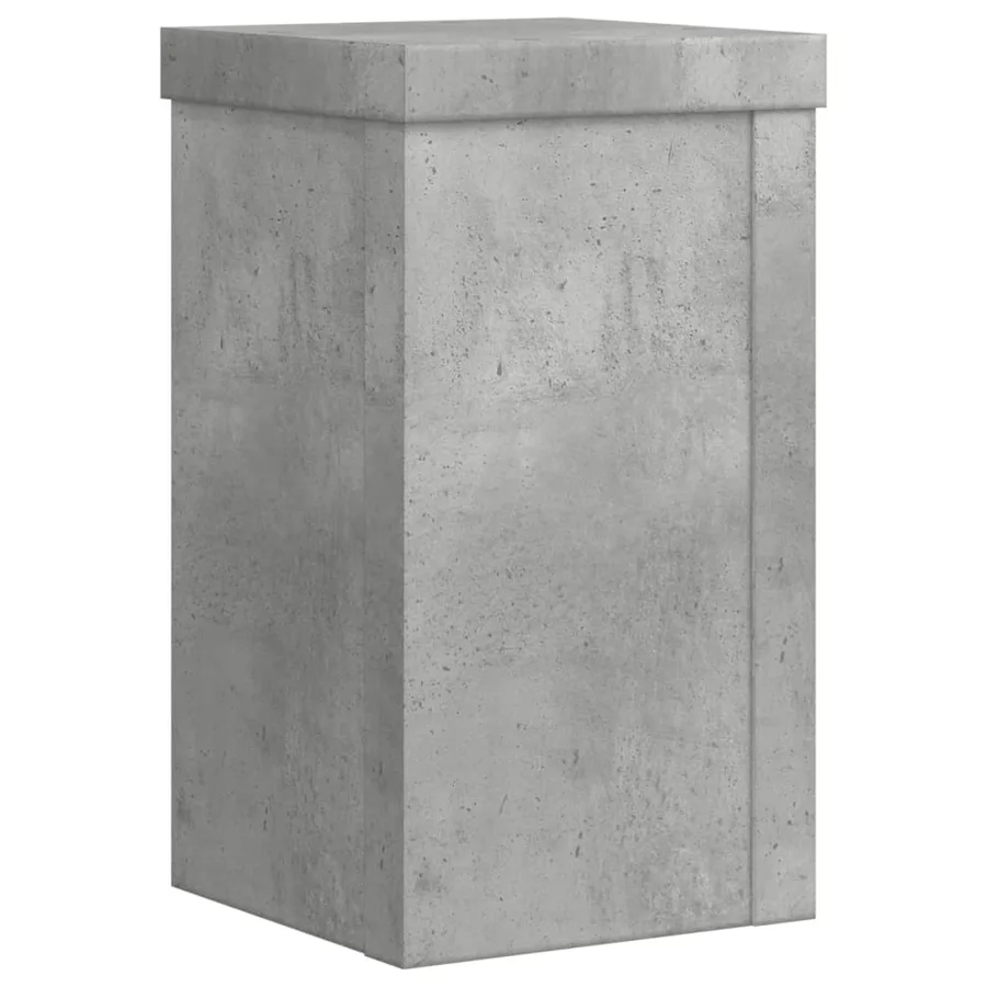 Supports pour plantes 2 pcs gris béton bois d'ingénierie - 5