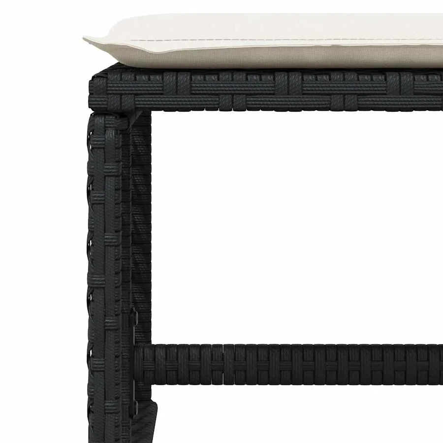 Ensemble à manger de jardin 11 pcs coussins noir résine tressée - 10