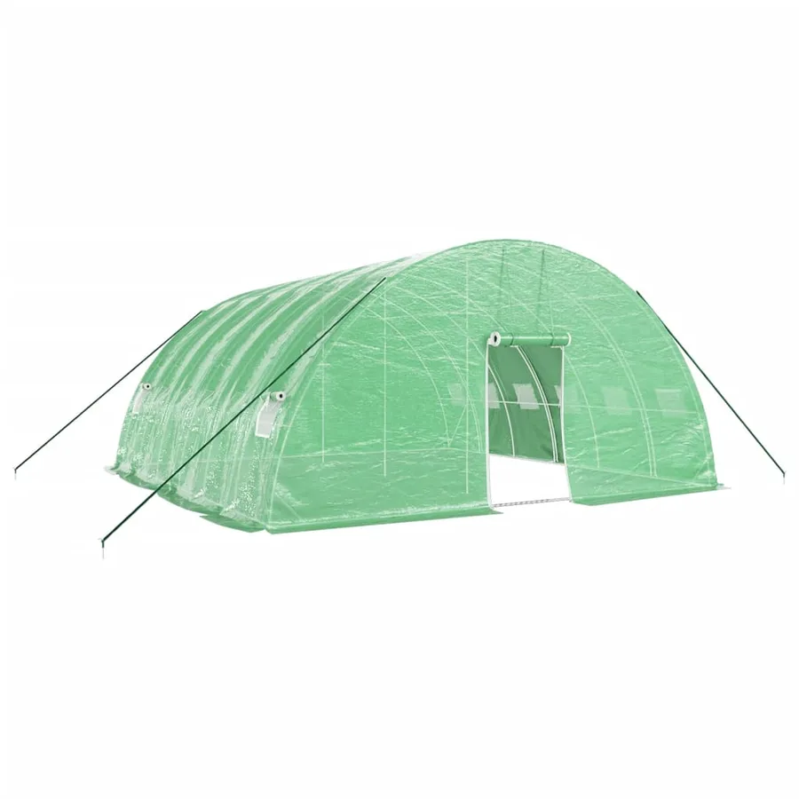 Serre avec cadre en acier vert 36 m² 6x6x2,85 m - 2