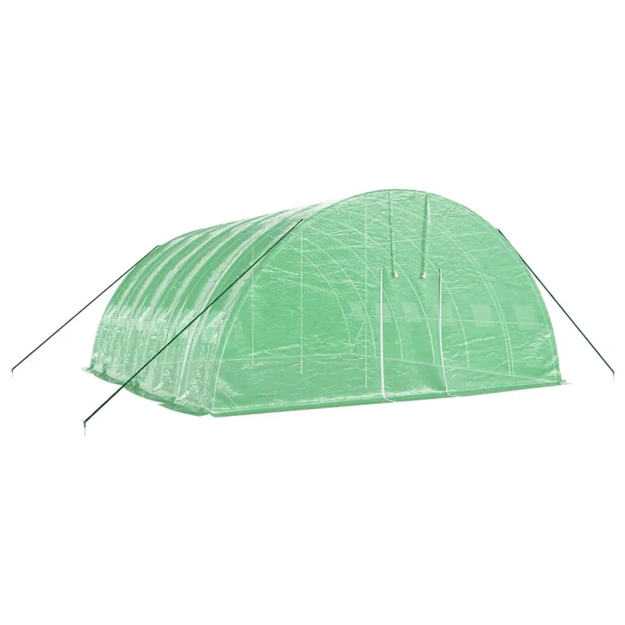 Serre avec cadre en acier vert 36 m² 6x6x2,85 m - 3