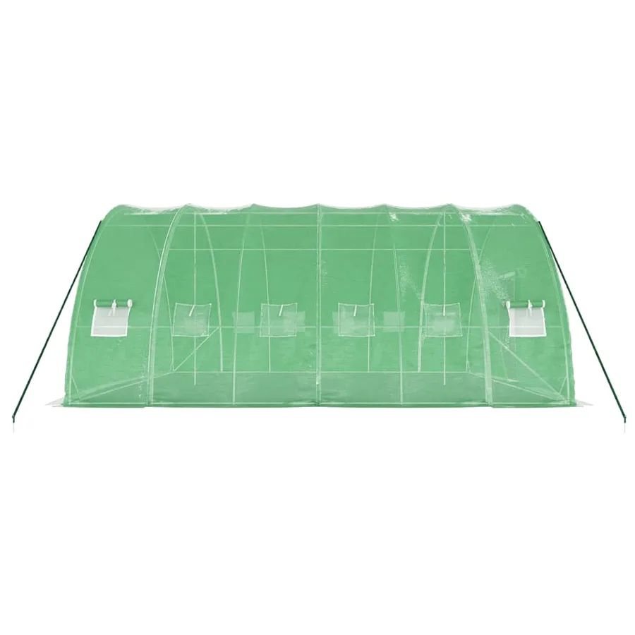 Serre avec cadre en acier vert 36 m² 6x6x2,85 m - 5