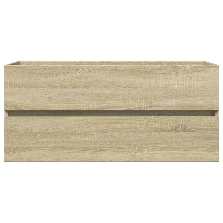 Armoire de lavabo de salle de bain chêne sonoma 100x38,5x45 cm - 4