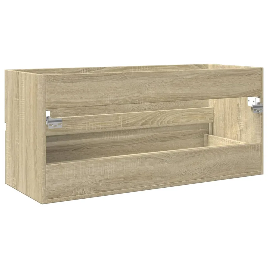 Armoire de lavabo de salle de bain chêne sonoma 100x38,5x45 cm - 6