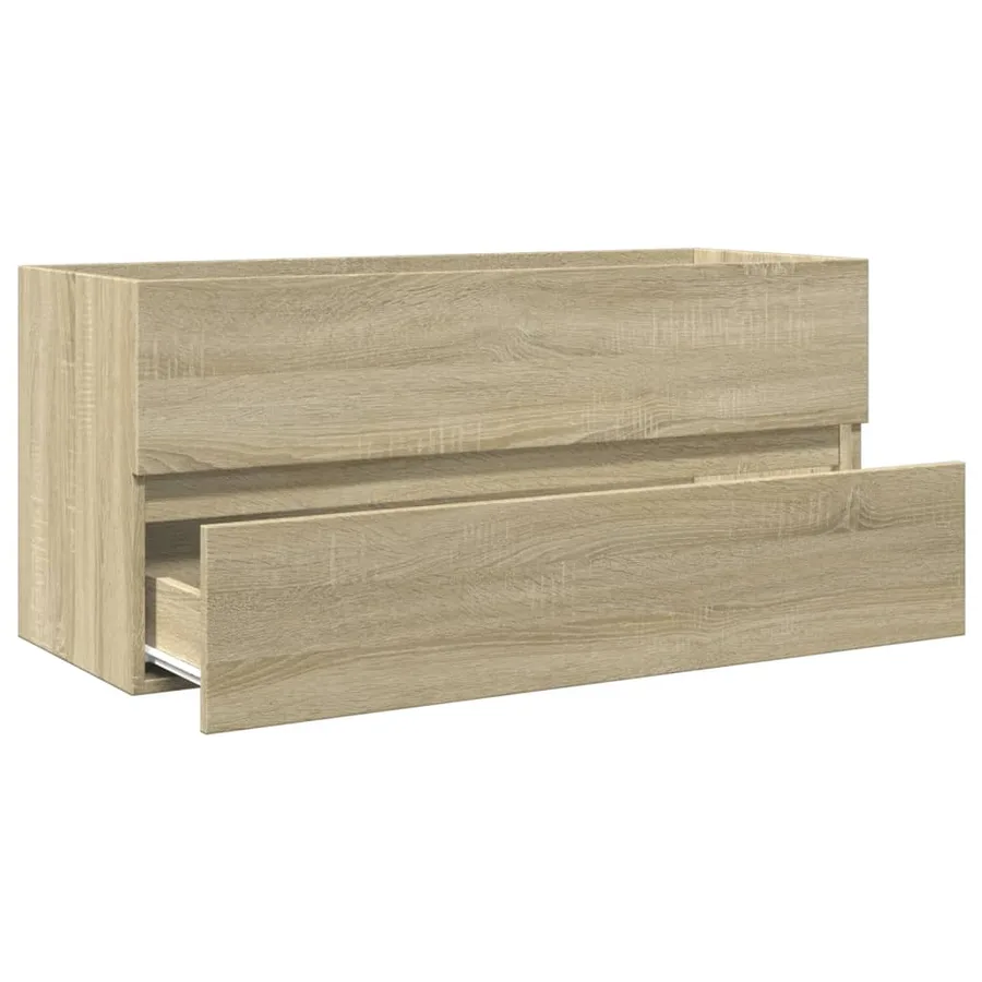 Armoire de lavabo de salle de bain chêne sonoma 100x38,5x45 cm - 7