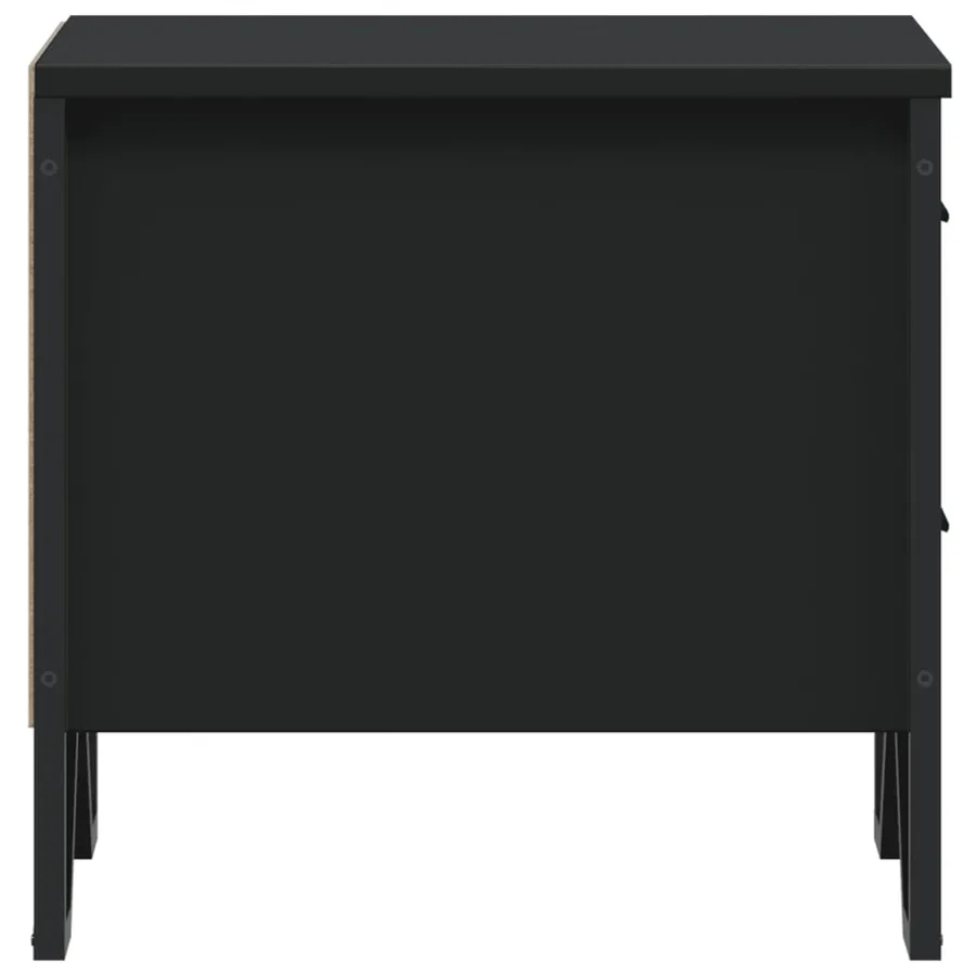 Tables de chevet 2 pcs noir 40x41x40 cm bois d'ingénierie - 7