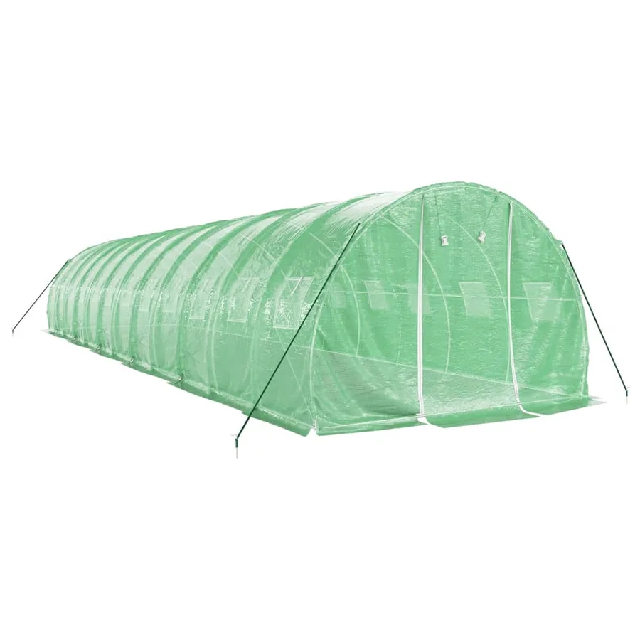 Serre avec cadre en acier vert 36 m² 12x3x2 m - 3