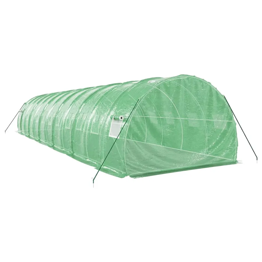 Serre avec cadre en acier vert 36 m² 12x3x2 m - 6