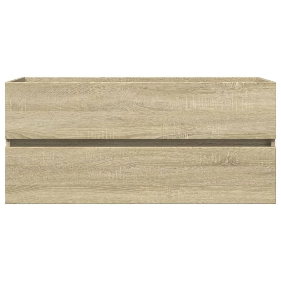 Ensemble de meubles de bain 2pcs céramique et bois d'ingénierie - 5