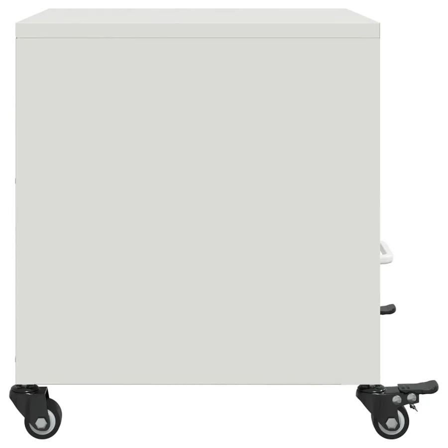 Tables de chevet 2 pcs blanc 36x39x43,5 cm acier - 7