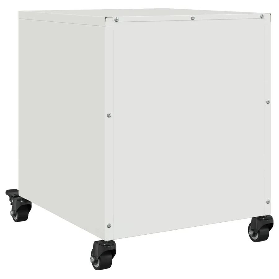 Tables de chevet 2 pcs blanc 36x39x43,5 cm acier - 8