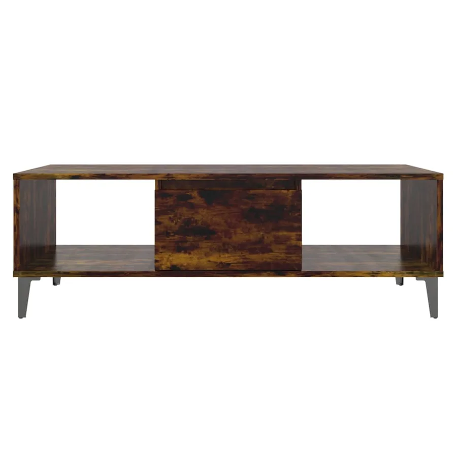 Table basse chêne fumé 103,5x60x35 cm bois d'ingénierie - 5
