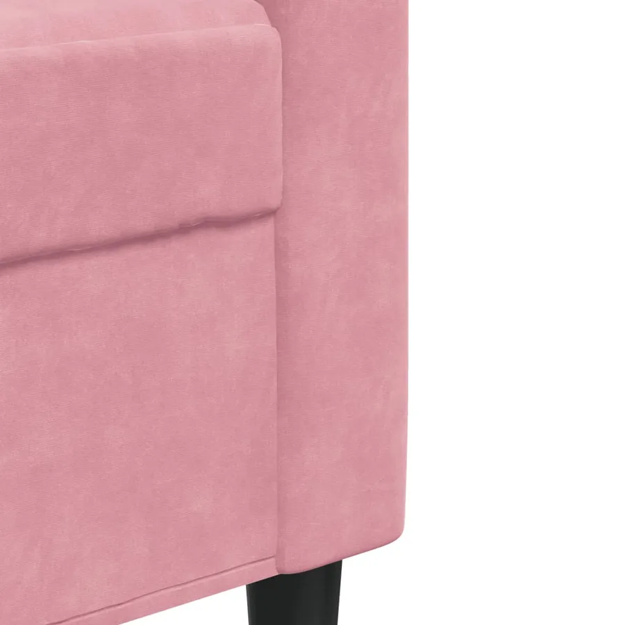 Canapé à 2 places Rose 140 cm Velours - 7