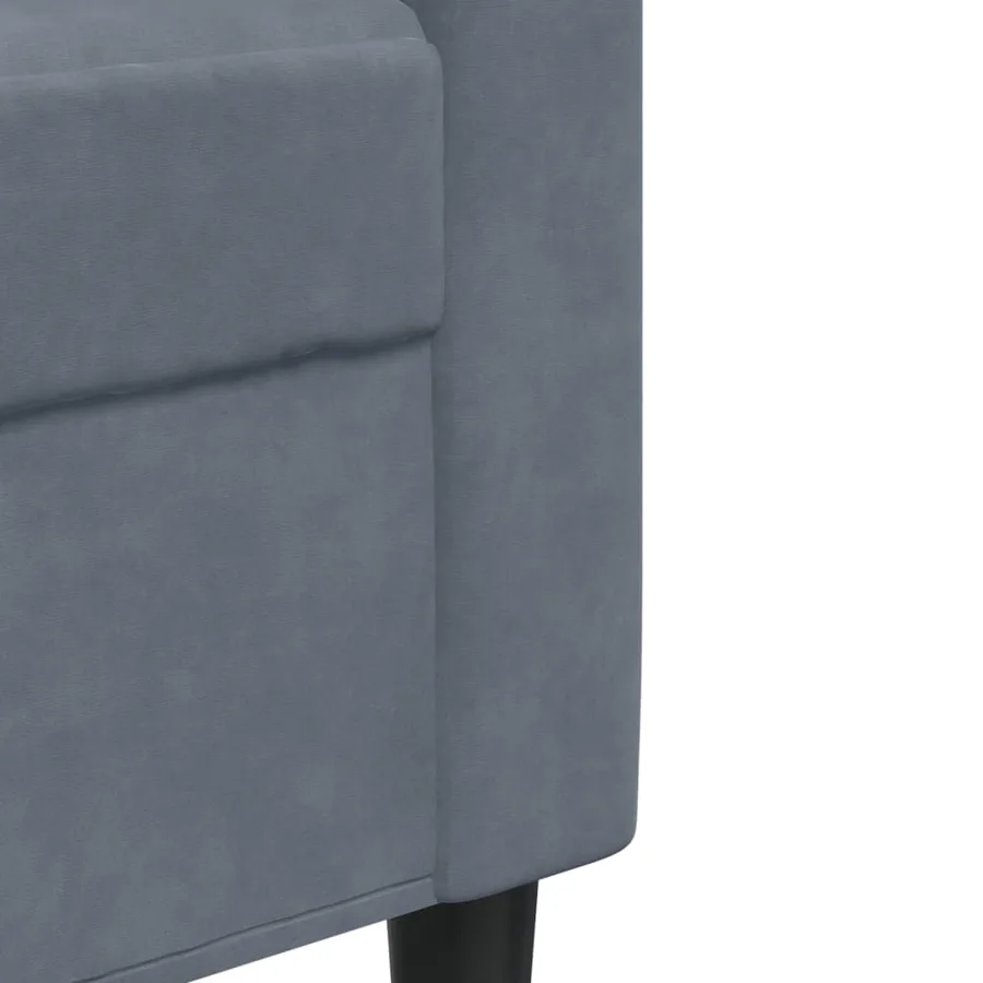 Ensemble de canapés 3 pcs avec coussins Gris foncé Velours - 7