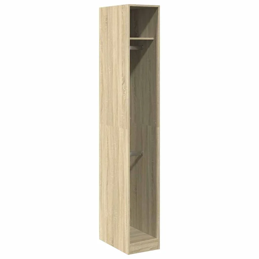 Garde-robe chêne sonoma 30x50x200 cm bois d'ingénierie - 2