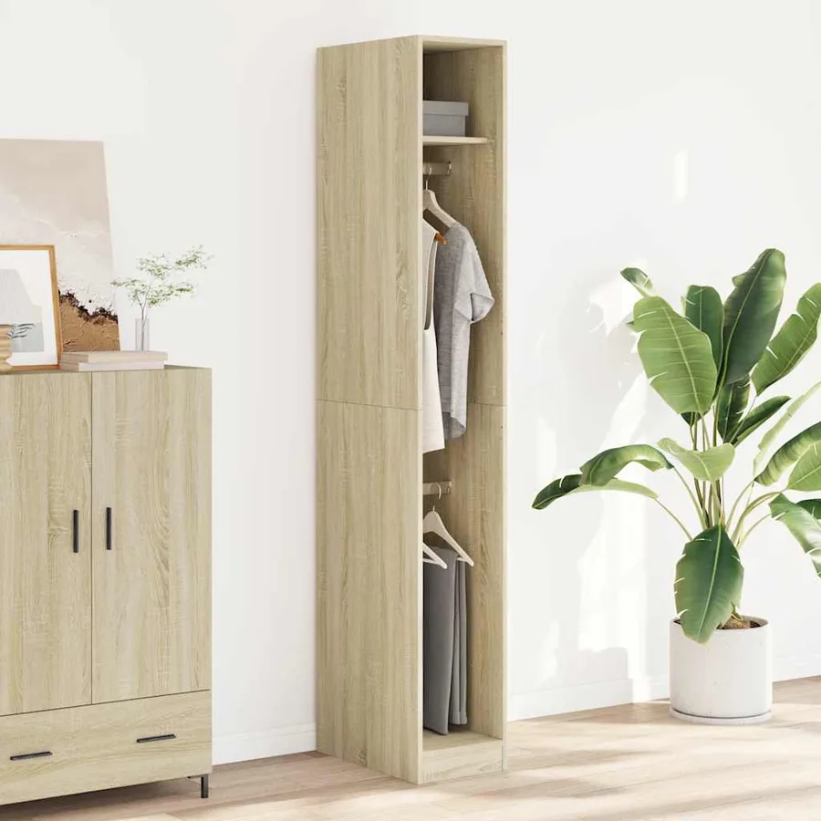 Garde-robe chêne sonoma 30x50x200 cm bois d'ingénierie - 3