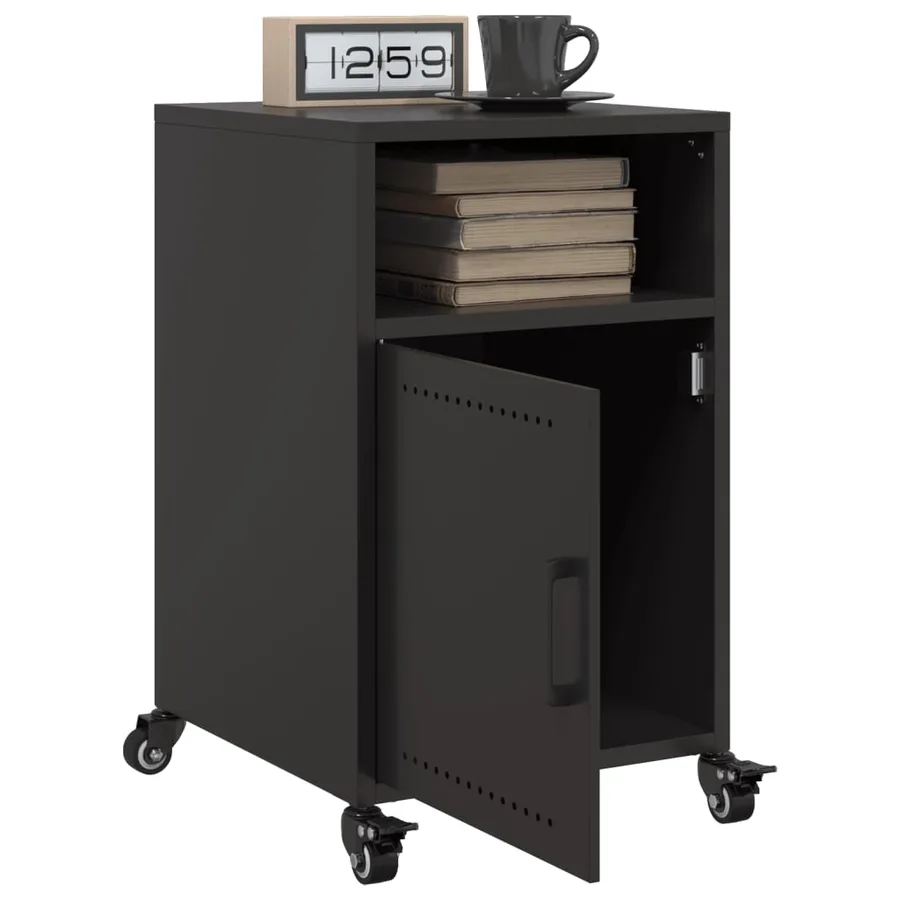 Tables de chevet 2 pcs noir 36x39x59 cm acier - 4