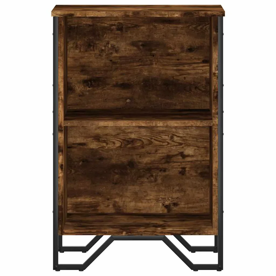 Bibliothèque chêne fumé 50x31x74,5 cm bois d'ingénierie - 4