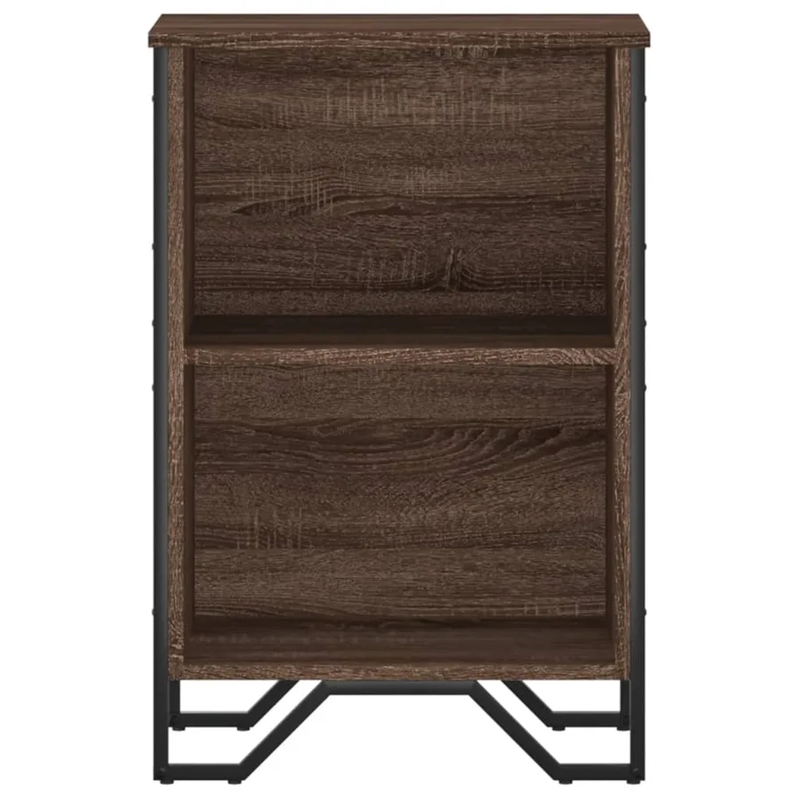 Bibliothèque chêne marron 50x31x74,5 cm bois d'ingénierie - 4