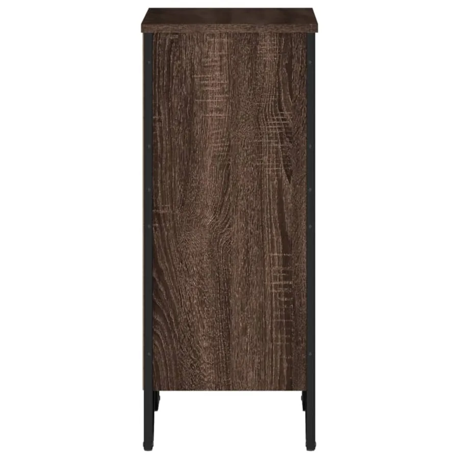 Bibliothèque chêne marron 50x31x74,5 cm bois d'ingénierie - 5