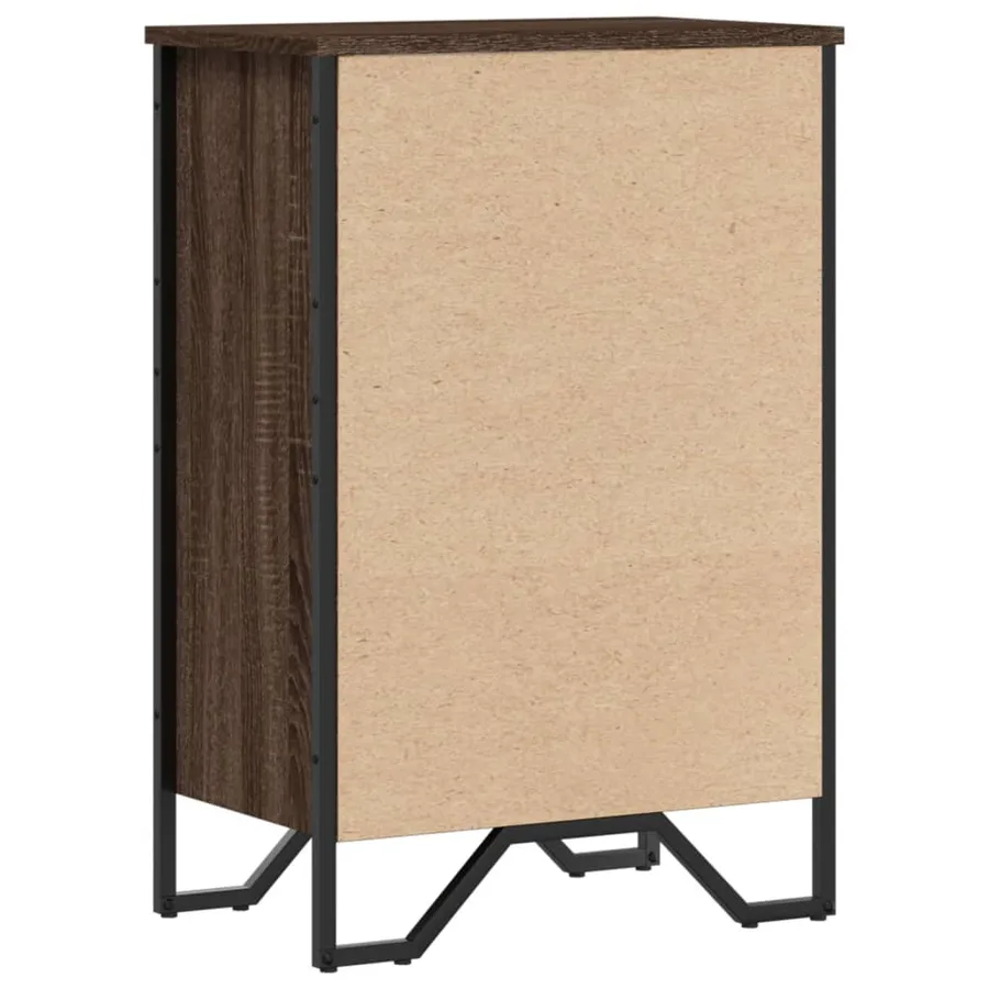 Bibliothèque chêne marron 50x31x74,5 cm bois d'ingénierie - 6
