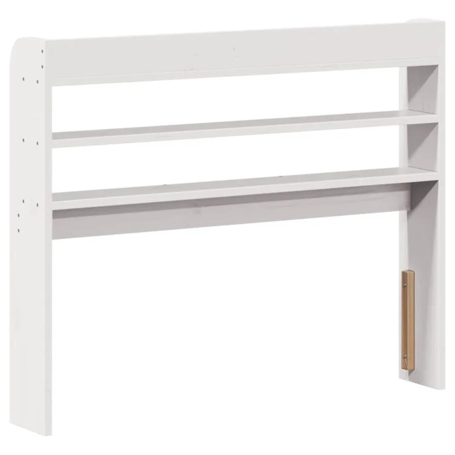 Tête de lit avec étagères blanc 90 cm bois massif de pin - 5