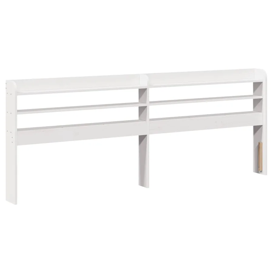 Tête de lit avec étagères blanc 180 cm bois massif de pin - 2
