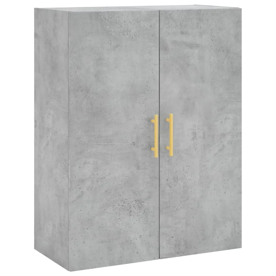 Buffet haut Gris béton 69,5x34x180 cm Bois d'ingénierie - 5