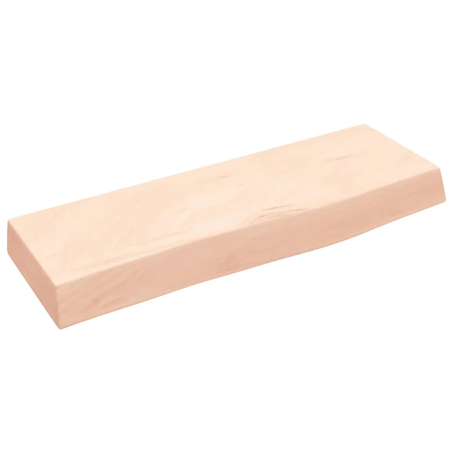 Étagère murale 60x20x6 cm bois de chêne massif non traité - 2